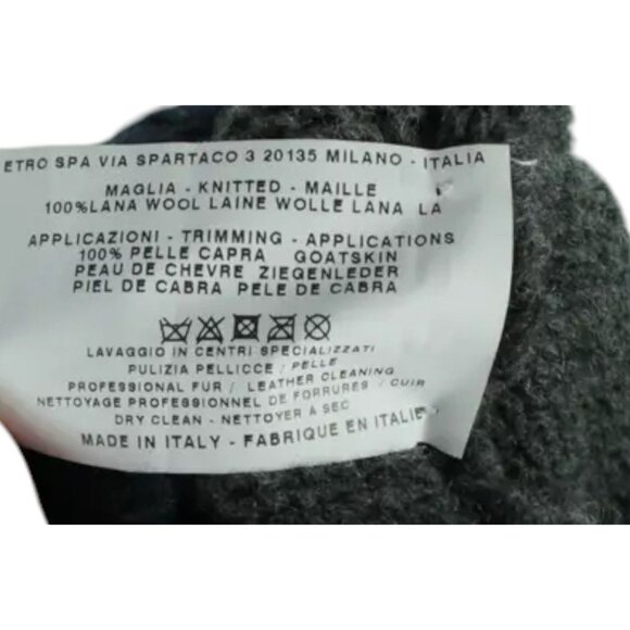 Etro XL Mens Wool & Goatskin Cardigan Sweater - Picture 4 of 10